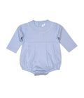 Lt. Blue Long Sleeve Jersey Bubble Romper