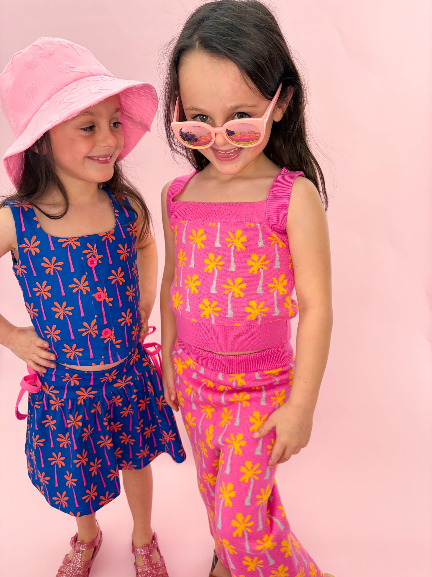 Girls Palm Athletic Two-Pieced Tank and Skort Set