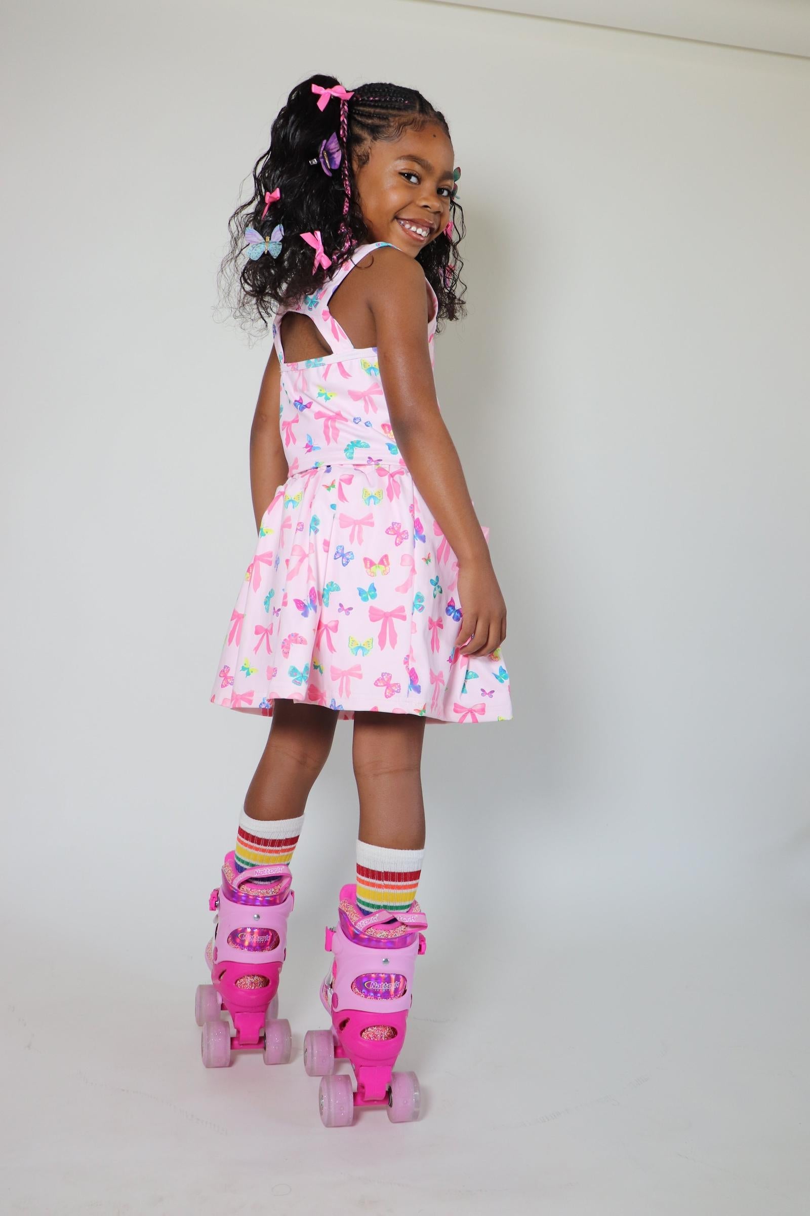 Girls Two-Piece Athletic Tank and Skort Set