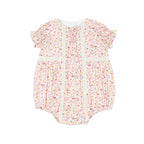Baby Girl Pink Floral Bubble Romper