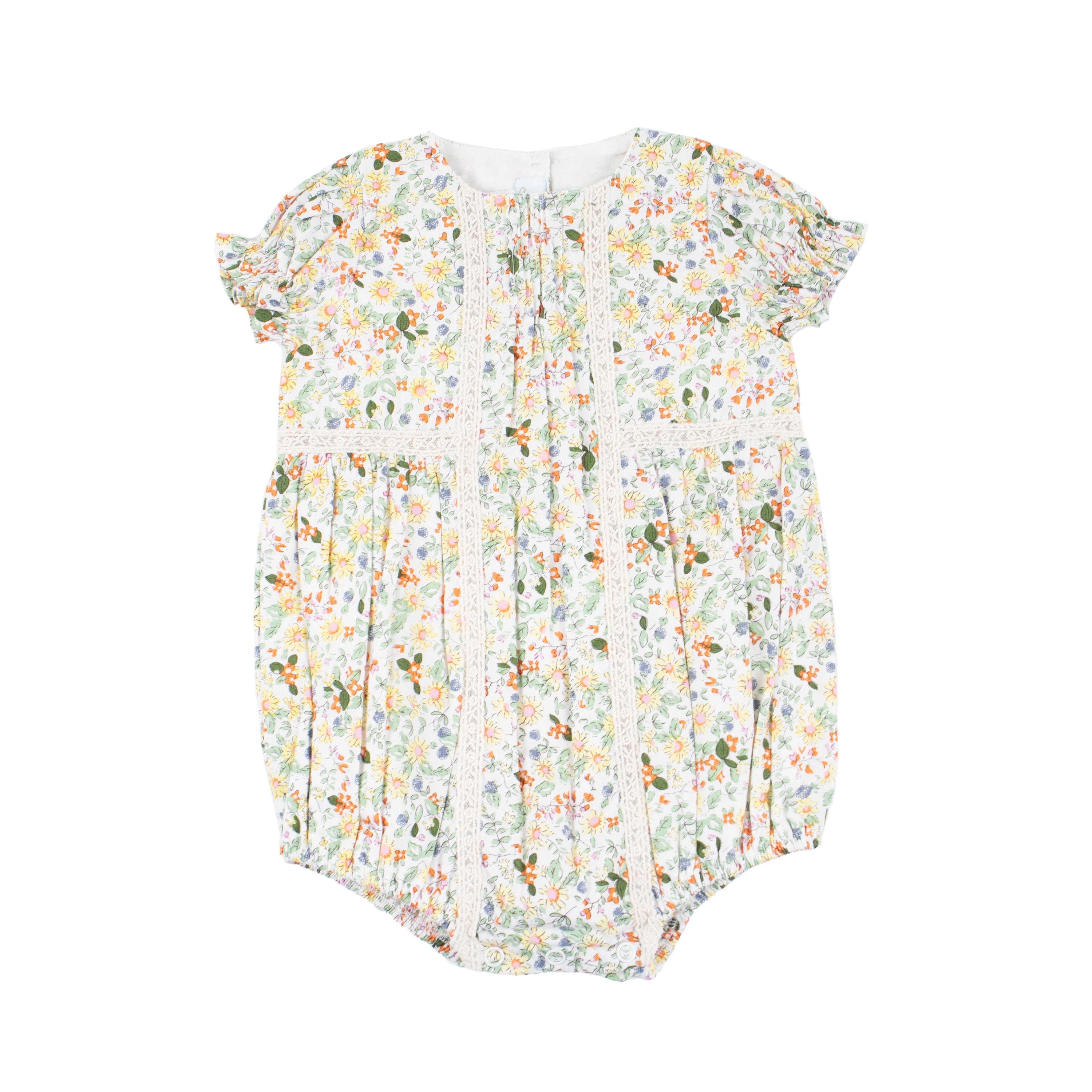 Yellow Floral Bubble Romper