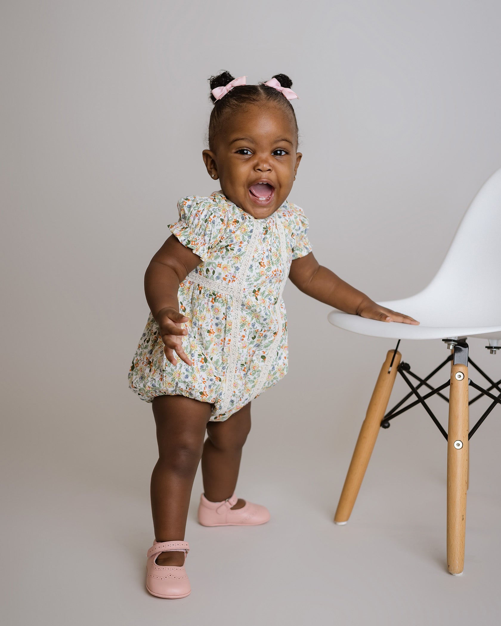Yellow Floral Bubble Romper