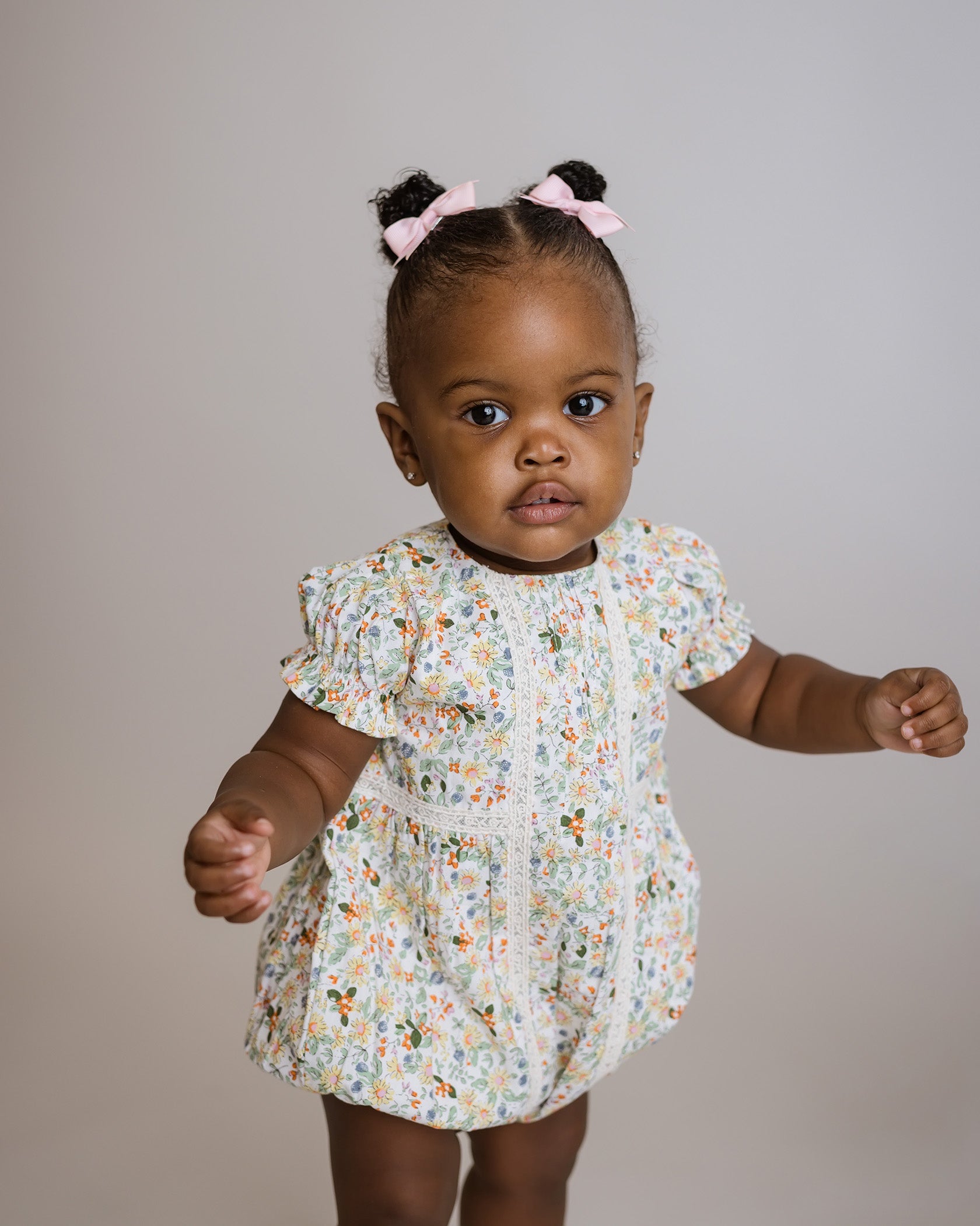 Yellow Floral Bubble Romper