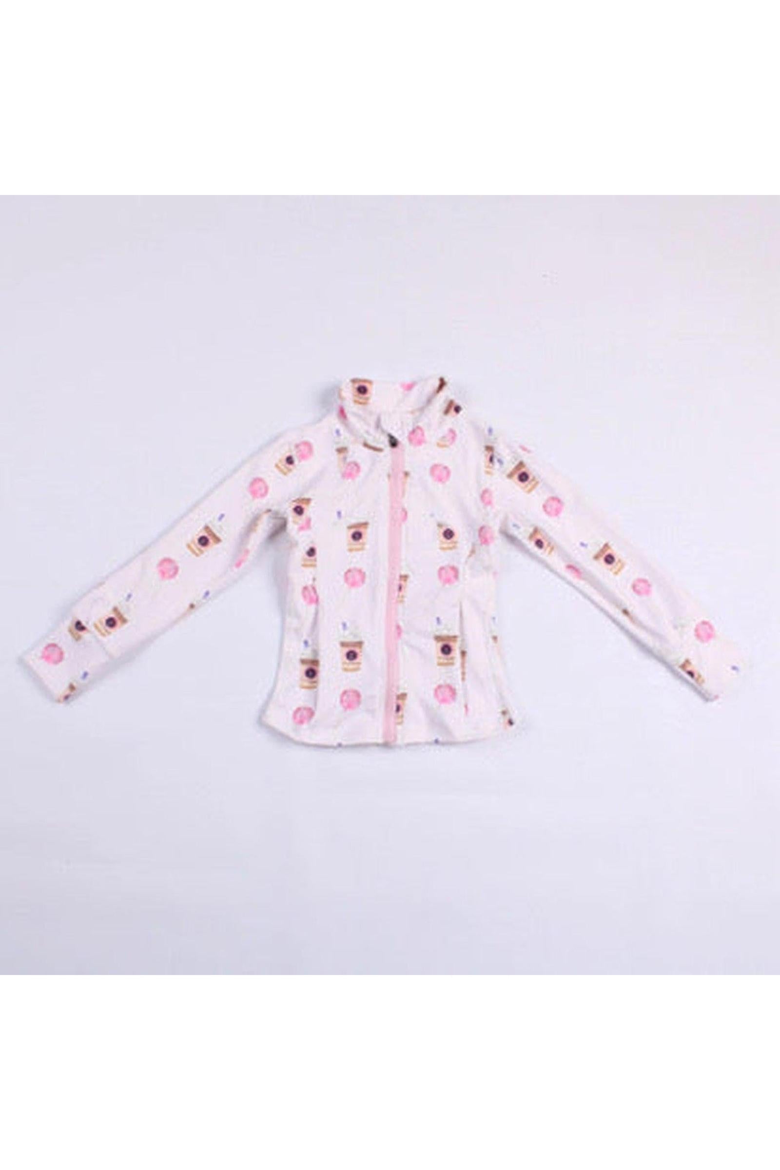 Girls Latte and Cake Pop Print Athletic Jacket