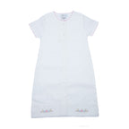 Baby Girl Delicate White Floral Pima Cotton Batiste Day Gown