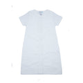 Classic Batiste Day Gown, White with Ivory Trim