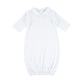 Embroidered Collar Day Gown, Lt.Blue Trim