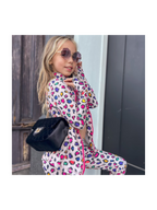 Girls Leopard Athletic Top and Legging Set