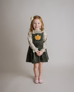 Forest Green Corduroy Girls Pinafore Dress