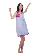 Mini Sandrine Women's Dress Sea Stripe Embroidery