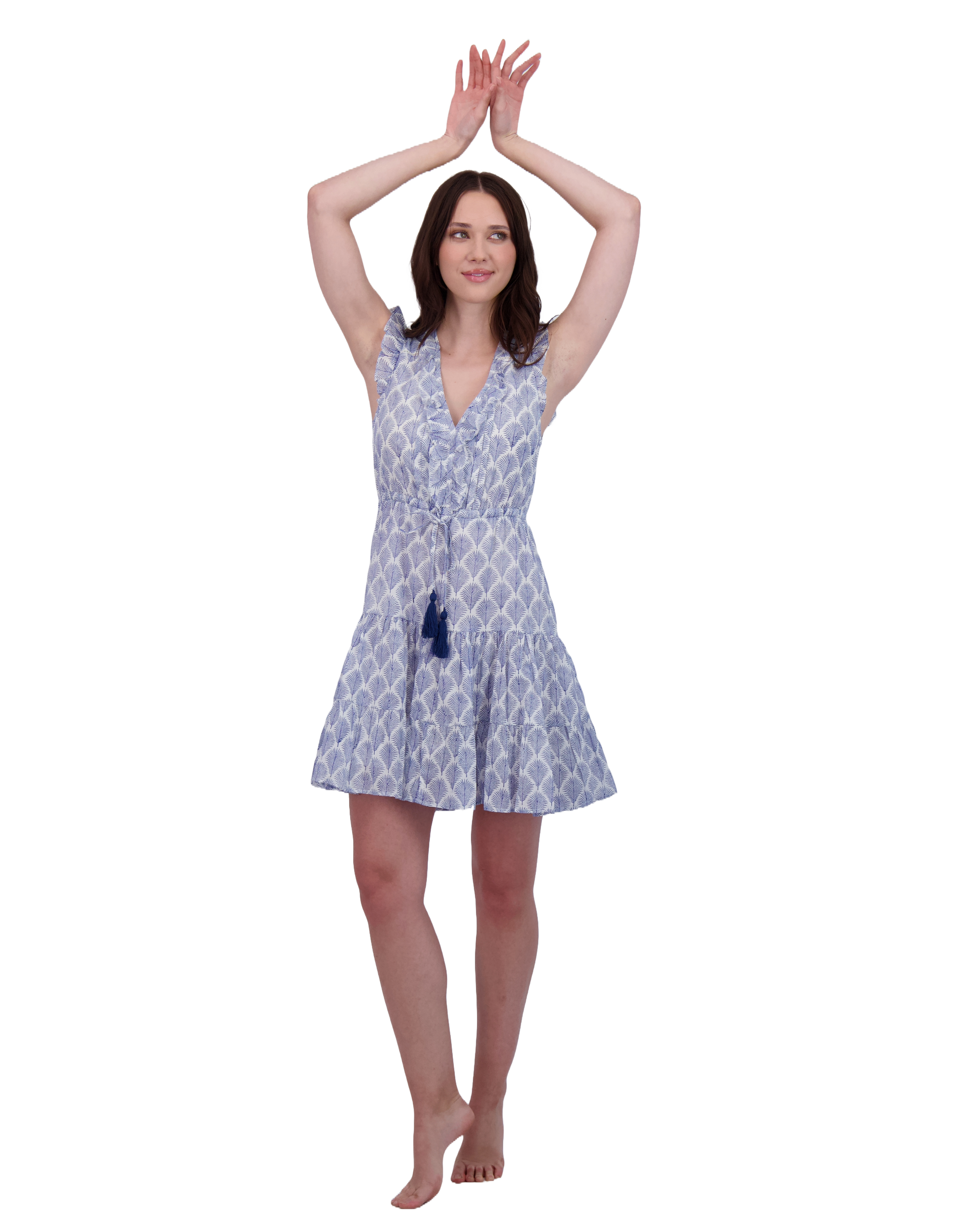 Giselle Women's Mini Dress Navy Feather