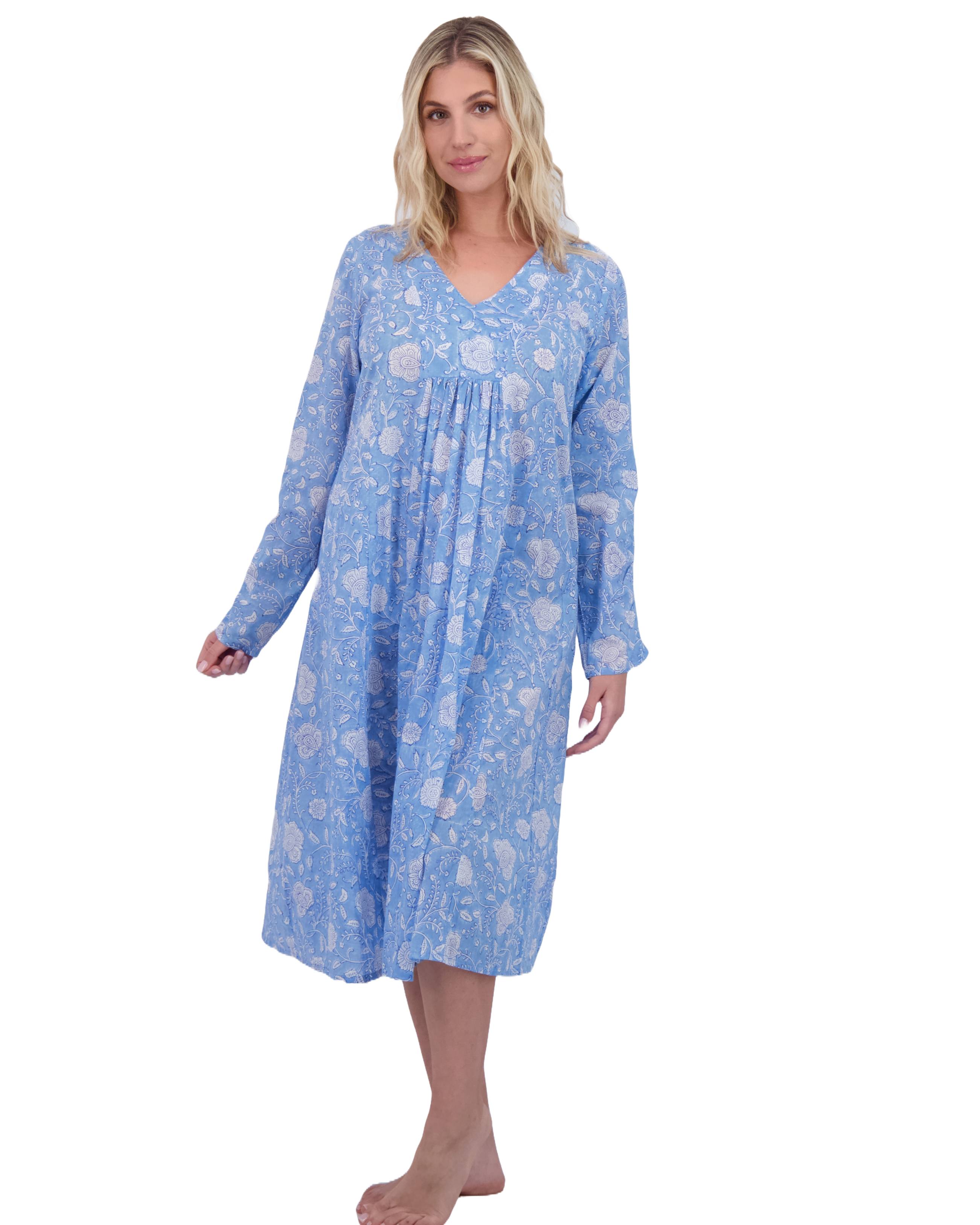St Barth Women's Kaftan Blue Floral