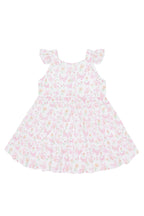 Butterflies Print Ruffle Pima Cotton Dress
