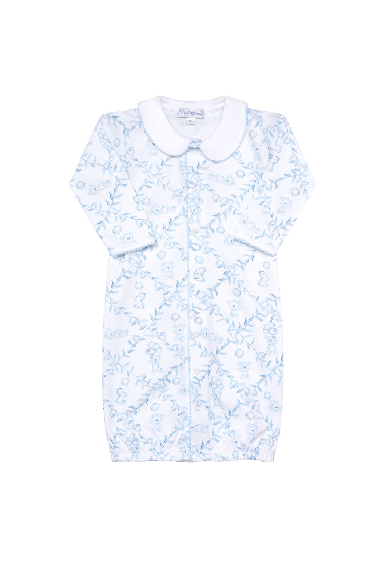 Baby Boy Blue Bears Trellace Baby Converter Gown