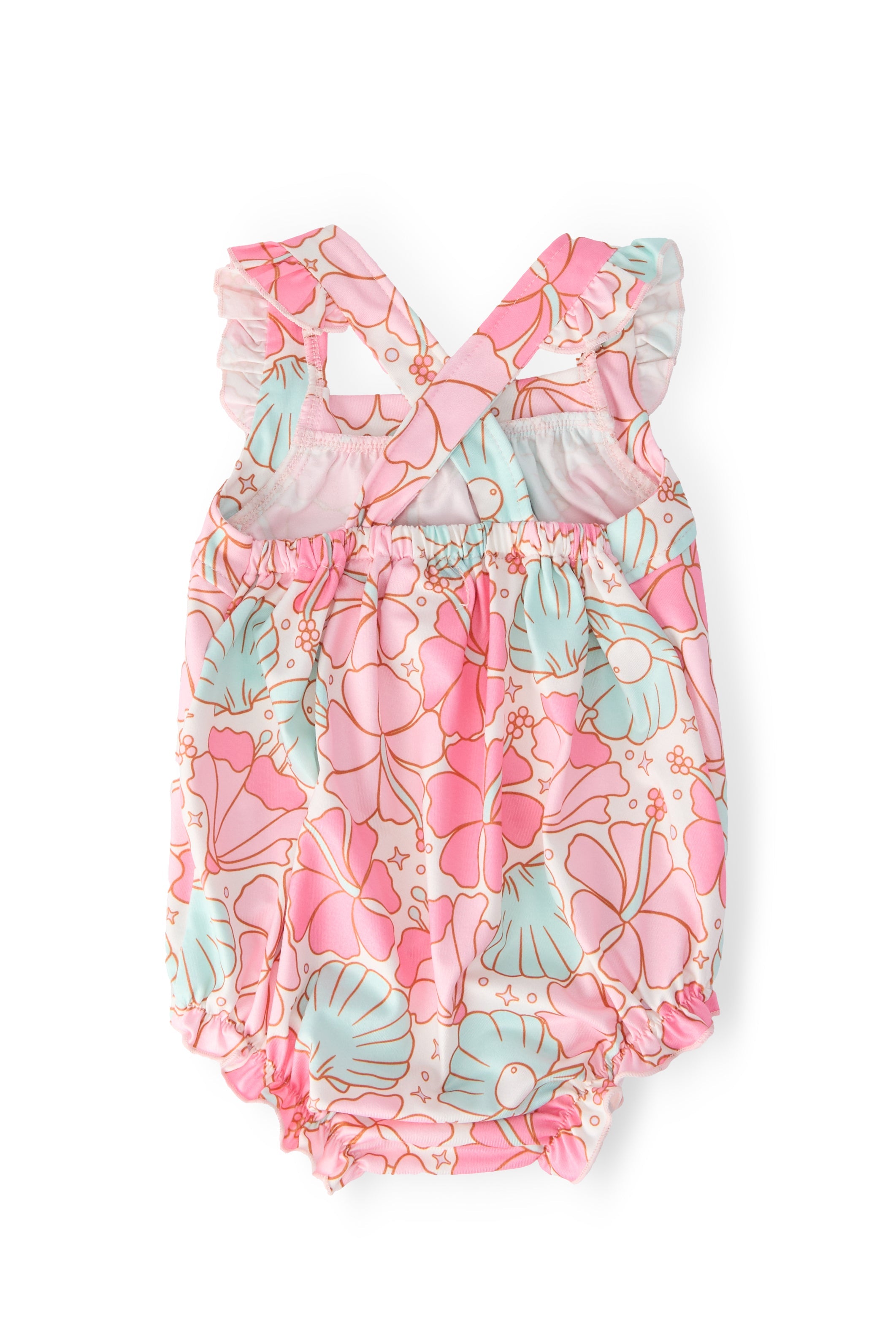 Ruffle Cross Back Romper