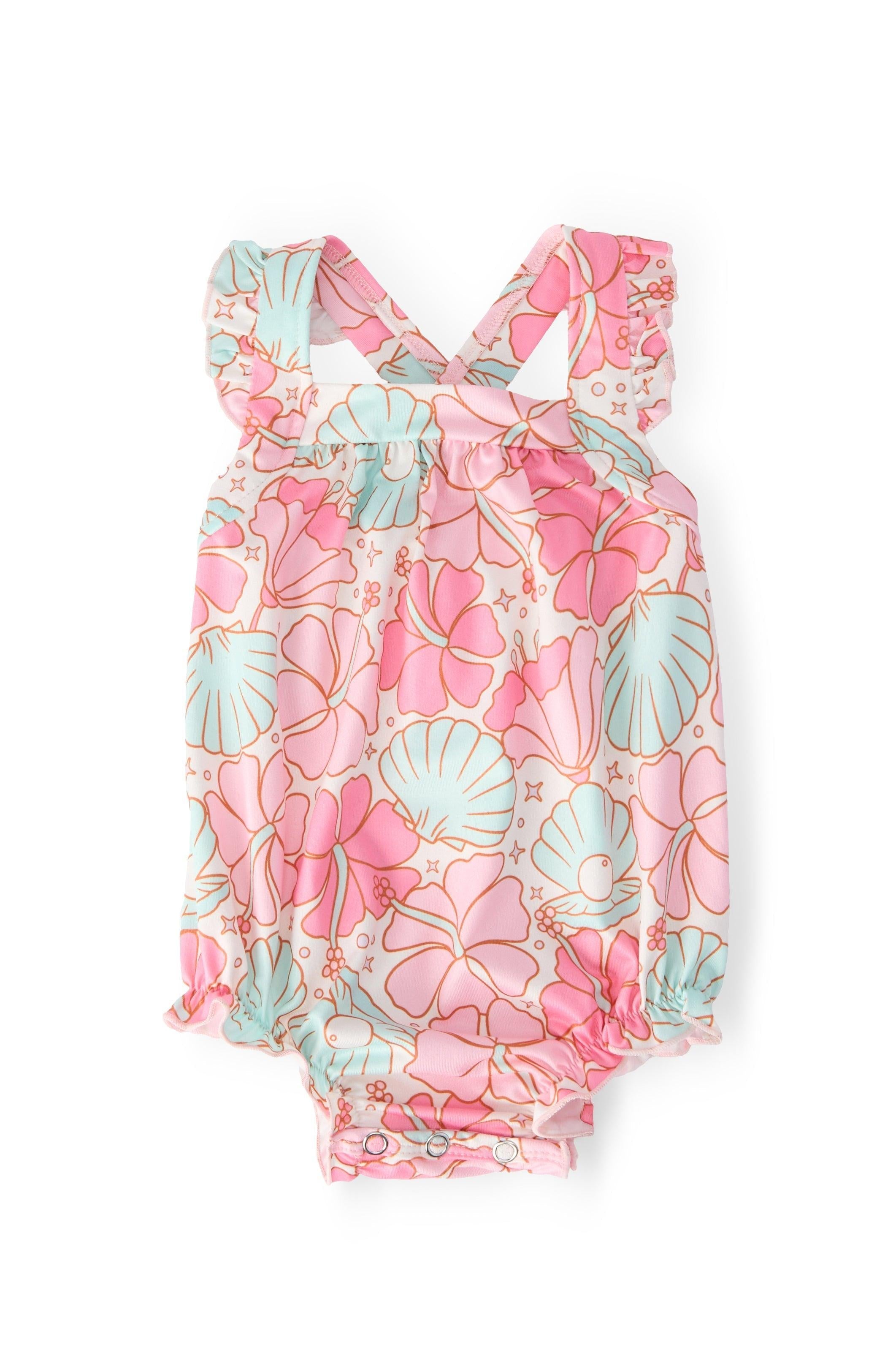 Ruffle Cross Back Romper