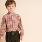 Boys Long Sleeve Check Shirt | Red and Blue