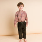 Boys Long Sleeve Check Shirt | Red and Blue