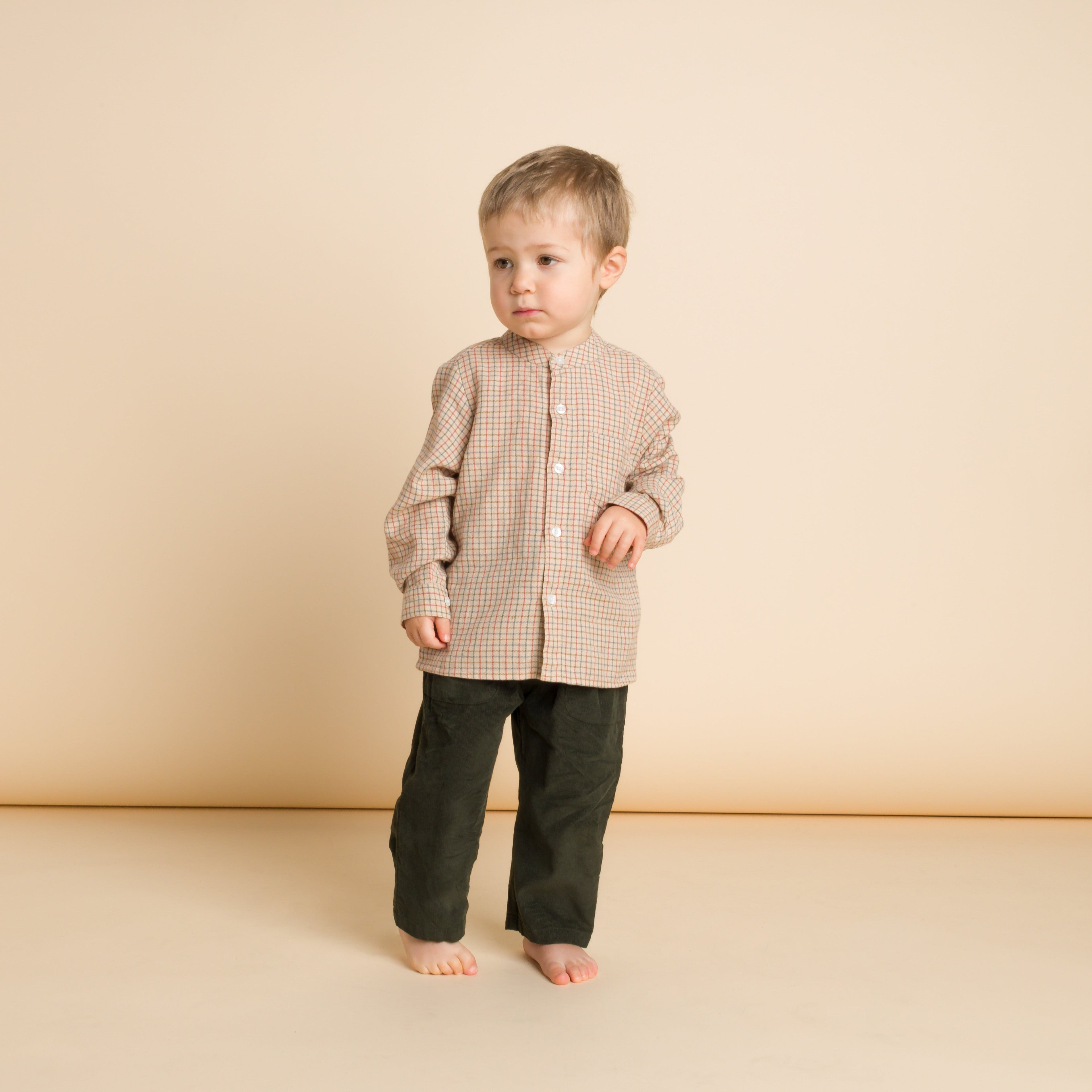 Boys Pine Green Corduroy Pants