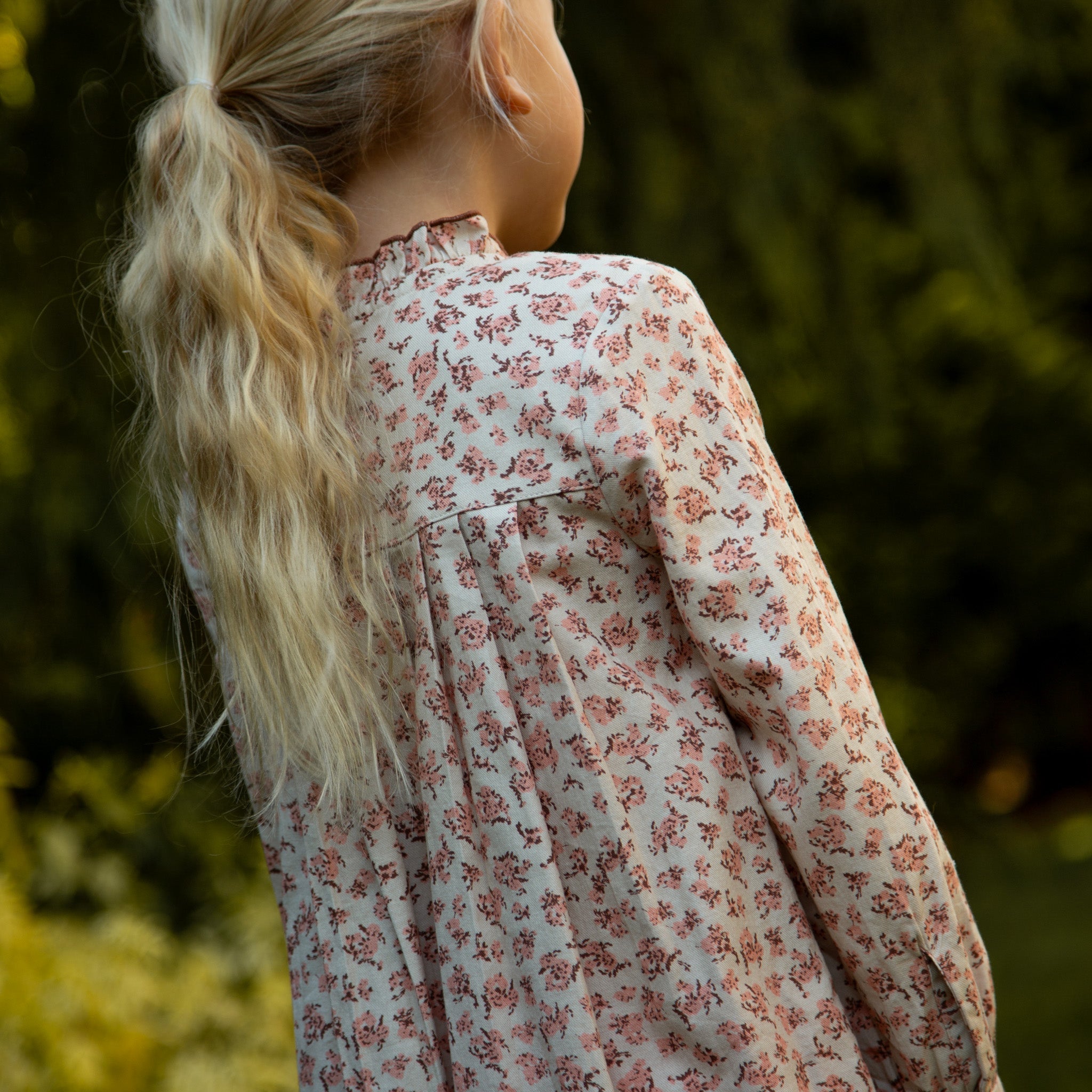 Girls Myrtle Pleated Dress | Pink Heather