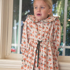 Girls Adelaide Velvet Tie Dress | Autumn Floral