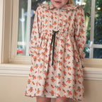 Girls Adelaide Velvet Tie Dress | Autumn Floral