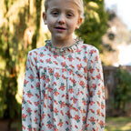 Girls Myrtle Pleated Dress | Autumn Floral