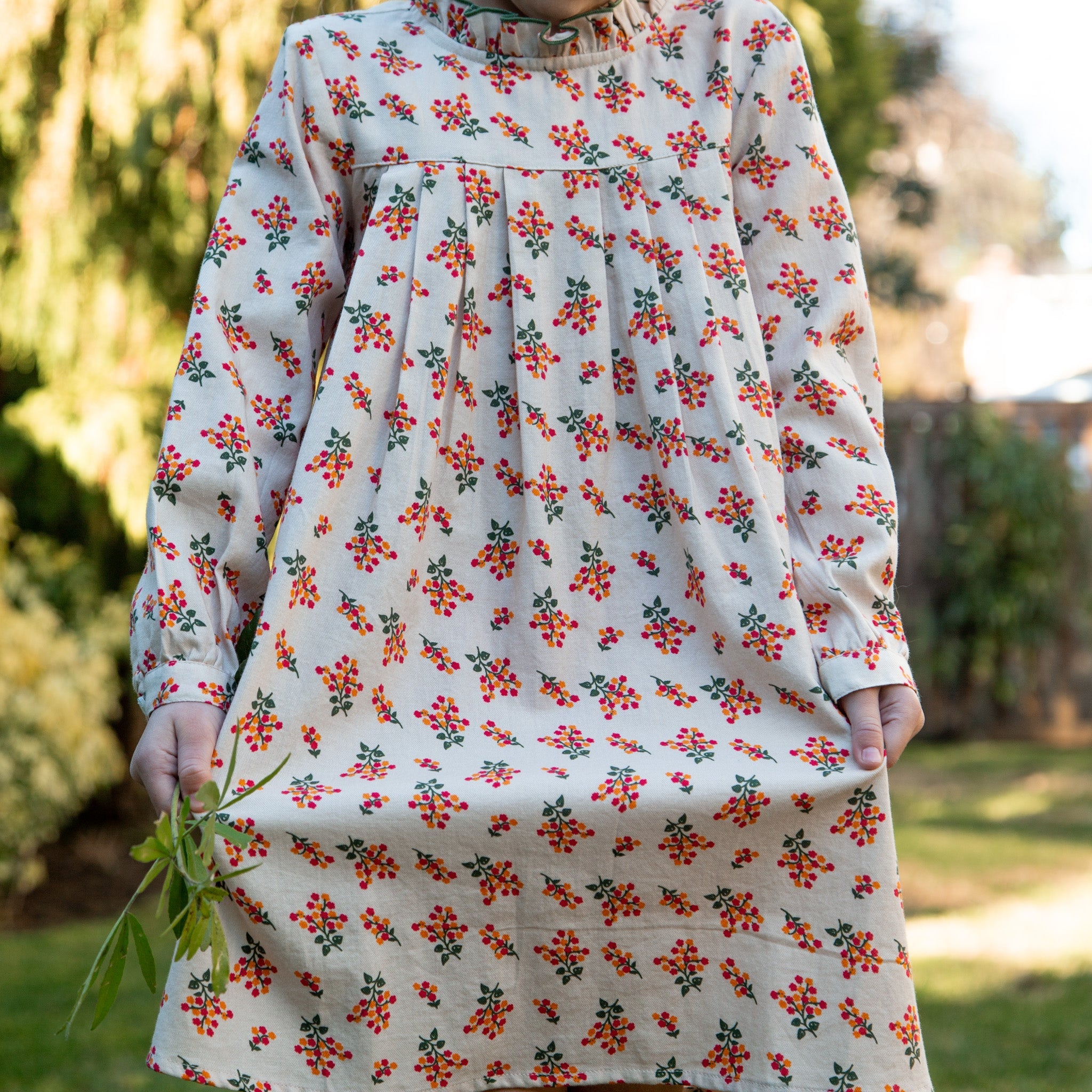 Girls Myrtle Pleated Dress | Autumn Floral