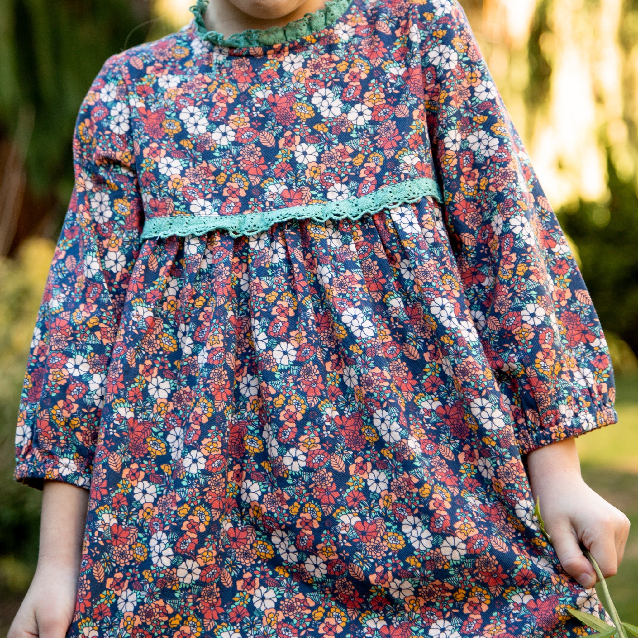 Toddler Priya Dress with Lace Trim | Garden Confetti
