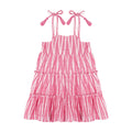 Bella Girl's Shoulder Tie Sundress Rose Ikat