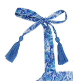 Bella Girls Shoulder Tie Sundress Blue Paisley