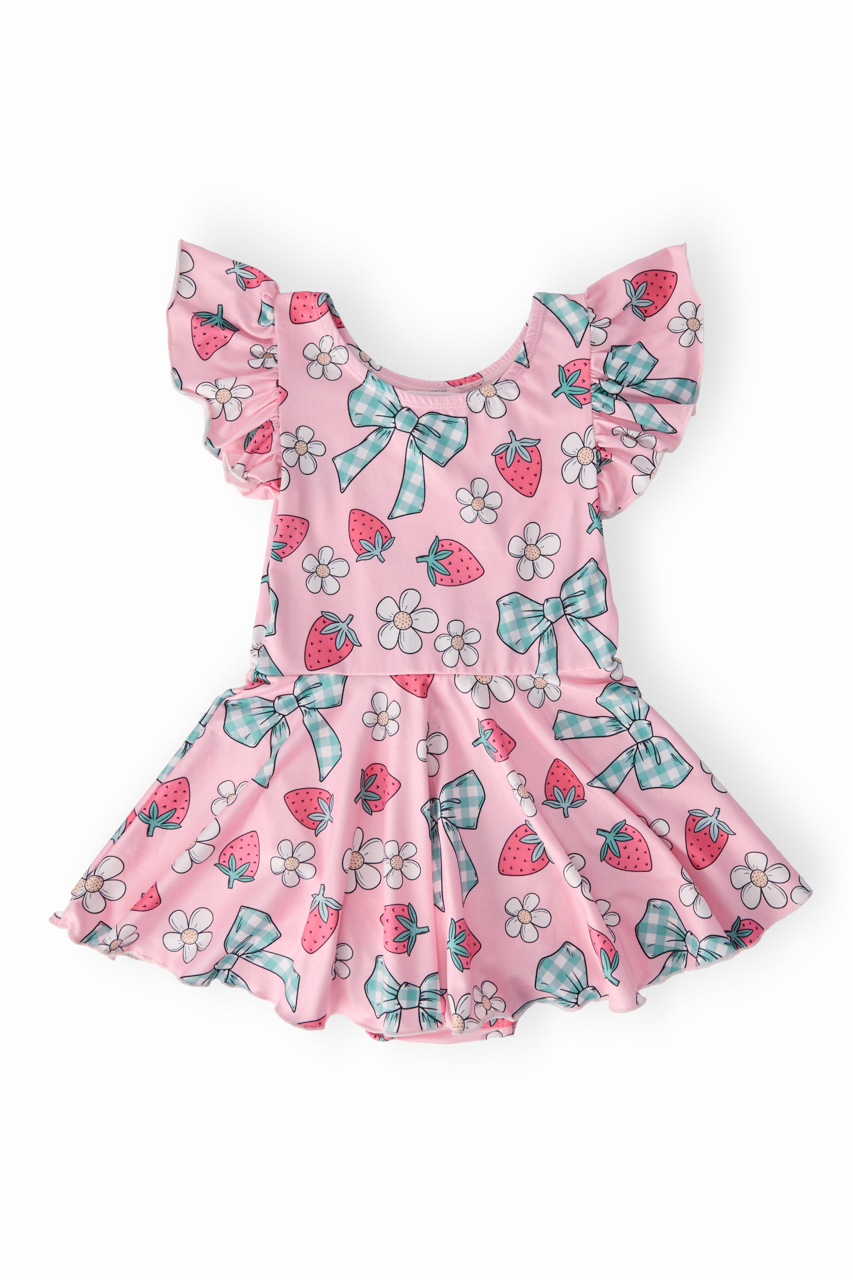 Berry Picnic Short Sleeve Twirl Leotard