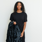 Patterned Faux Fur Throw Blanket