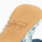 Blue Blooms Knotted Bow Baby Shoe