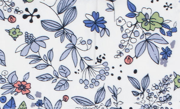 Baby Girl Ruffle Trim Shorts, Blue Multi