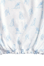 Blue Puppy Love Print Gown