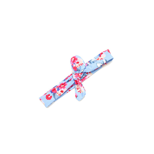 Blue and Red Floral Swim Headwrap