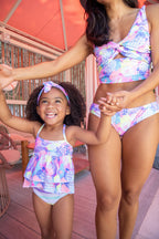 Women’s Two Piece Swimsuit – Briland Del Mar Tropical Twist Top