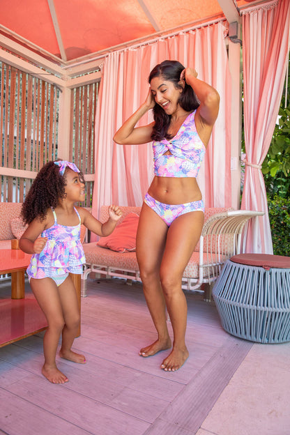 Girls Coral Cottage Two Piece Swimsuit