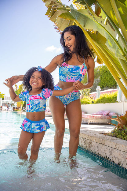 Women’s Two Piece Swimsuit – Baydream Reef Tropical Print UPF 50+