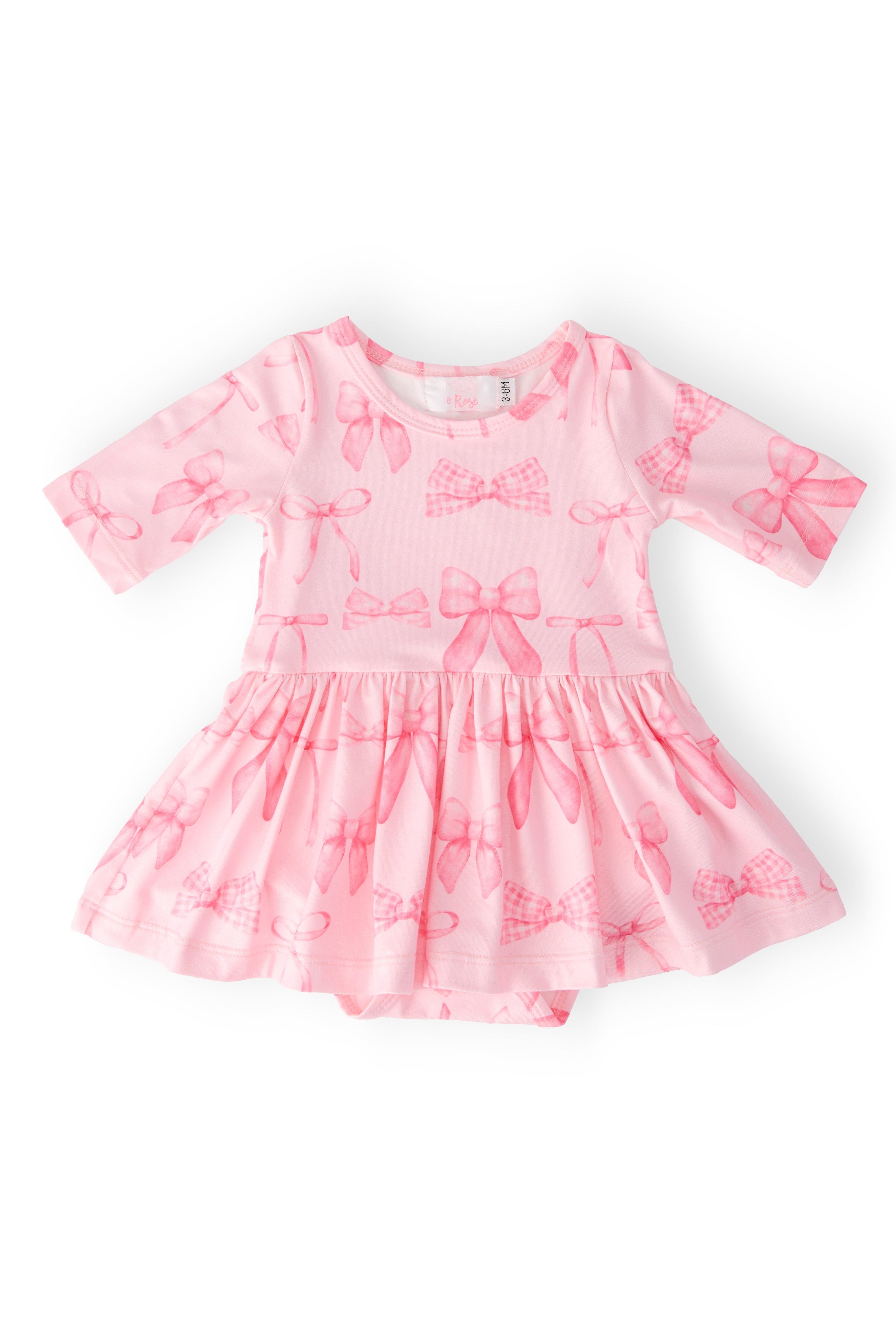 Blushing Bows Twirl Bodysuit for Babies