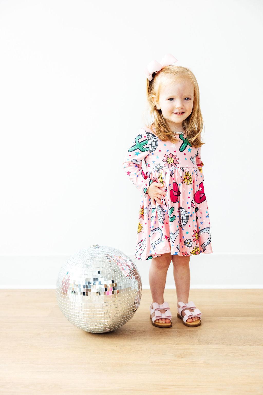 Long Sleeve Pocket Twirl Dress