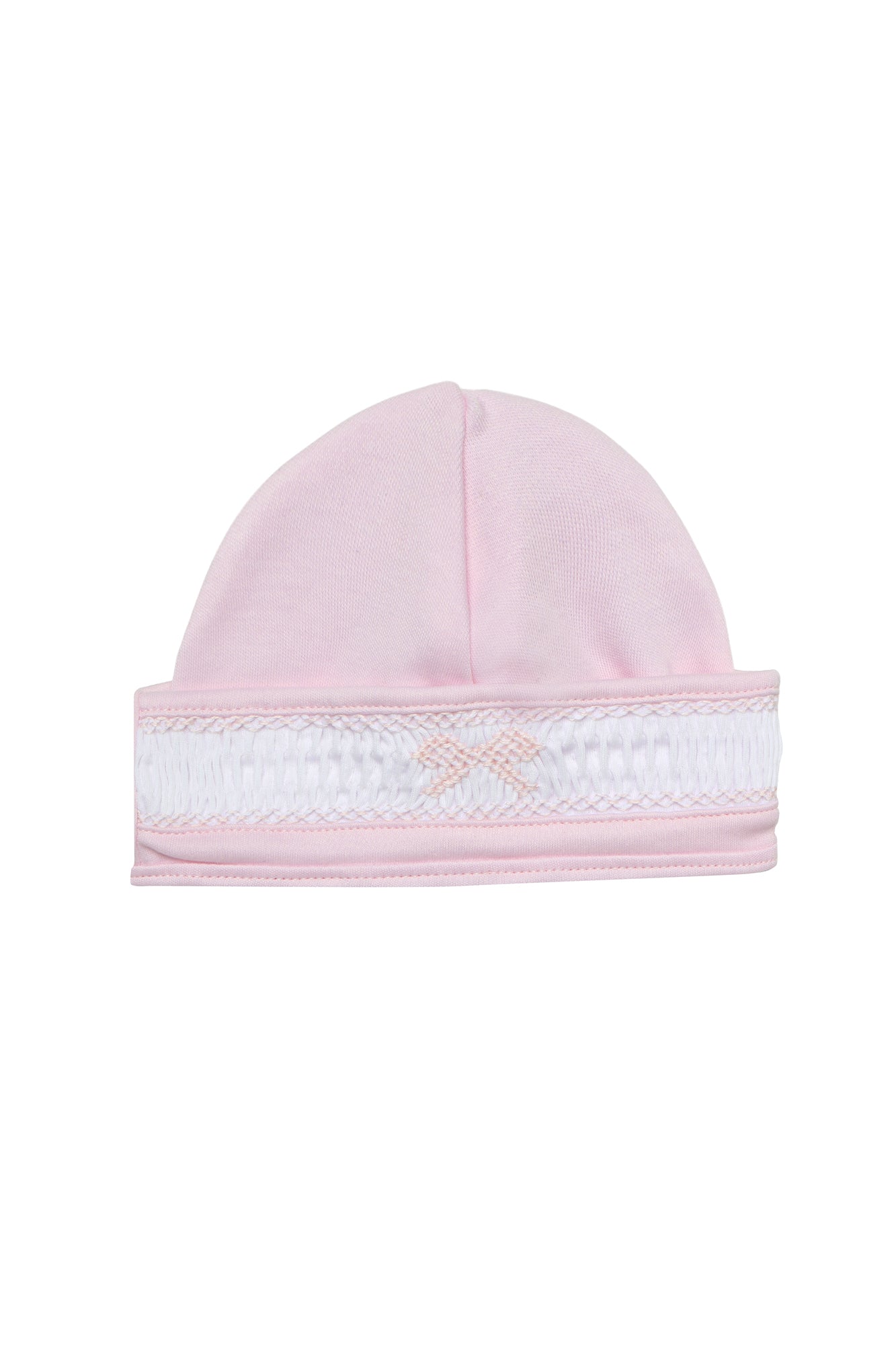 Bow Pima Cotton Smocked Baby Hat