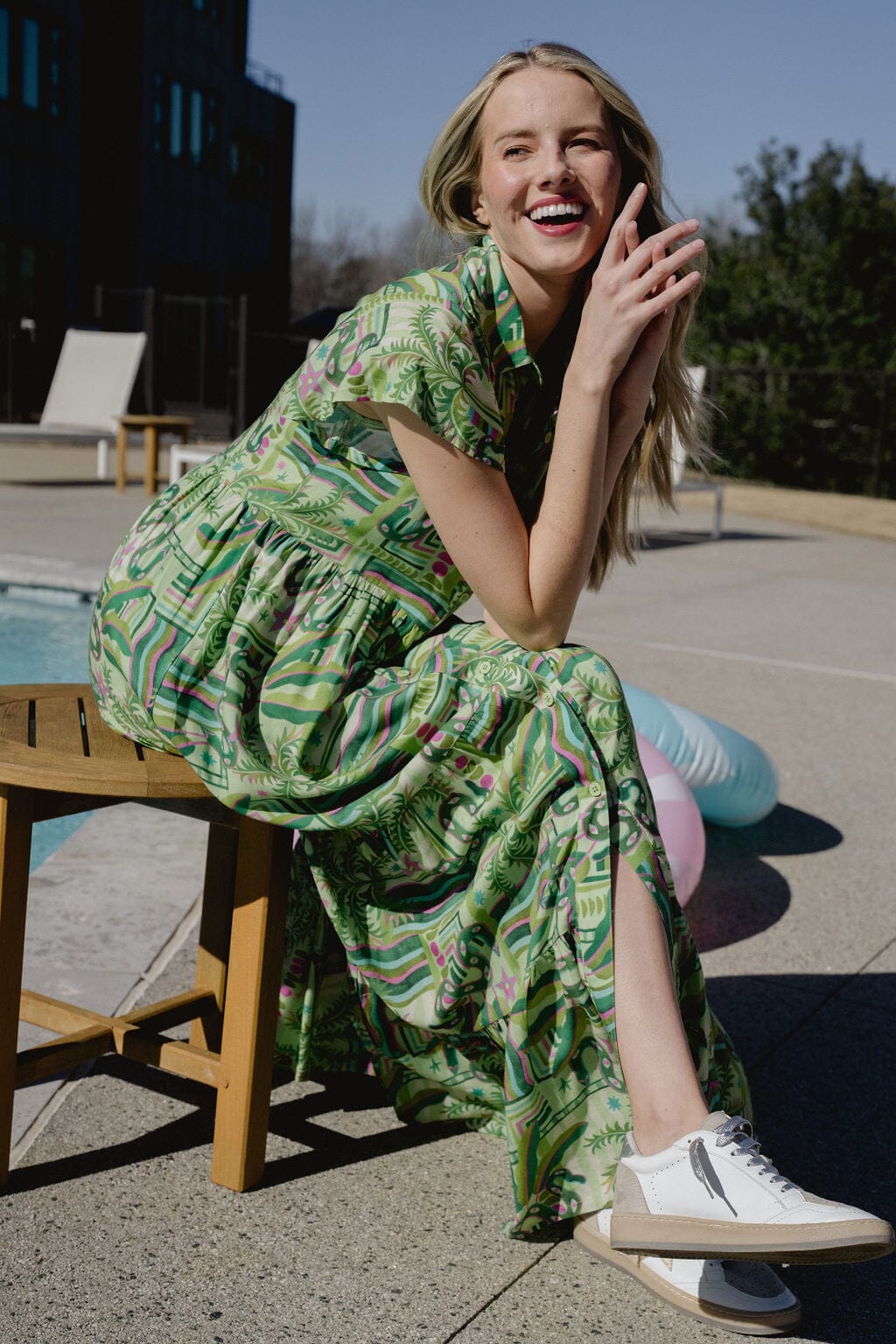 Frenchi Women’s Maxi Dress | Summer Green