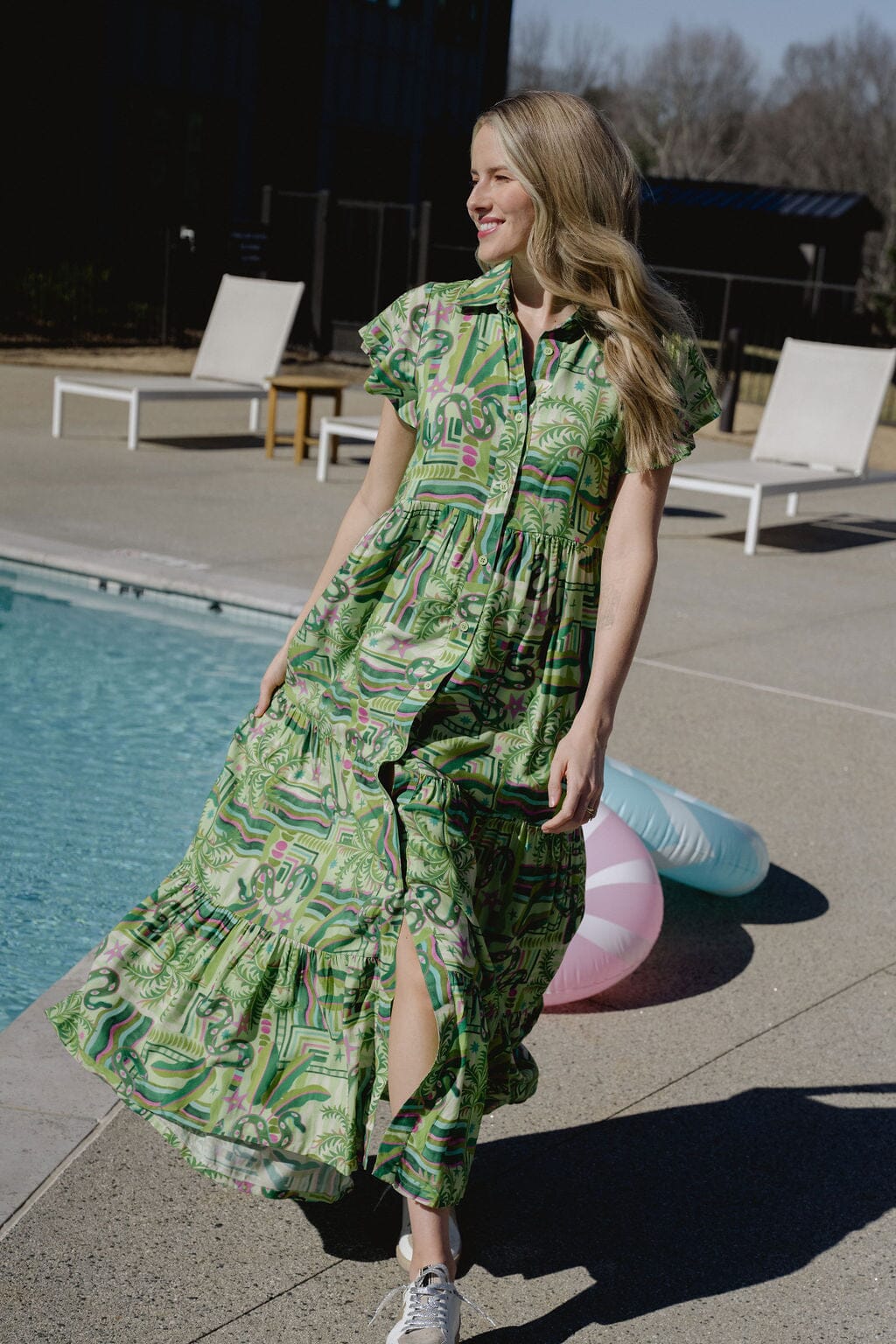 Frenchi Women’s Maxi Dress | Summer Green