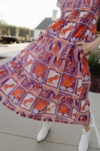 Tiger Game Day Maxi Dress | Orange & Purple