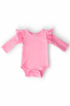 Bubblegum Pink L/S Flutter Bodysuit