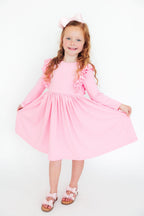 Bubblegum Pink Ruffle Twirl Dress