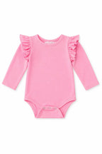 Bubblegum Pink L/S Flutter Bodysuit