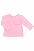 Bubblegum Pink L/S Ruffle Pocket Tee